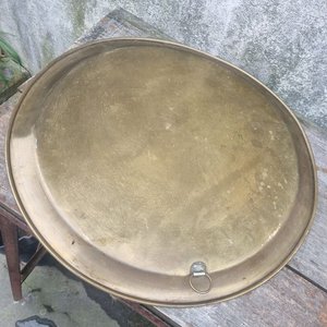 Bandeja de bronce labrado, para mesa o pared - imagen 2