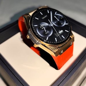 Reloj Smartwatch Alta Gama Modelo G9 Dorado con Correa Roja y Accesorios - imagen 4