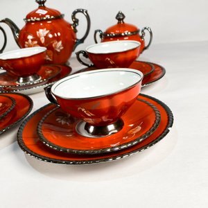 Juego de Té Loza RW Naranja Hojas Otoñales 21 Piezas - imagen 3