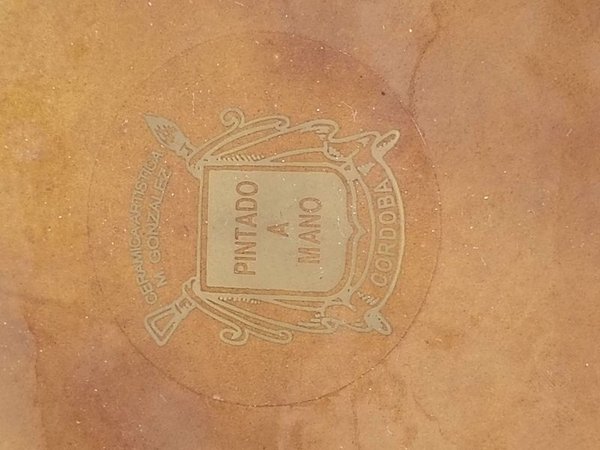 Plato decorativo de cerámica pintado a mano - imagen 2