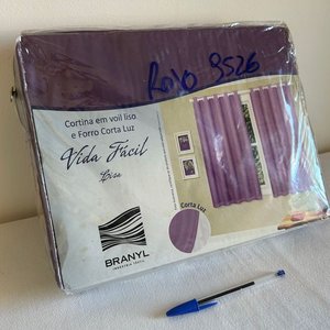 Juego de Dos Cortinas Voil Lisa Vida Fácil Branyl 1.40x2.40mts - imagen 2