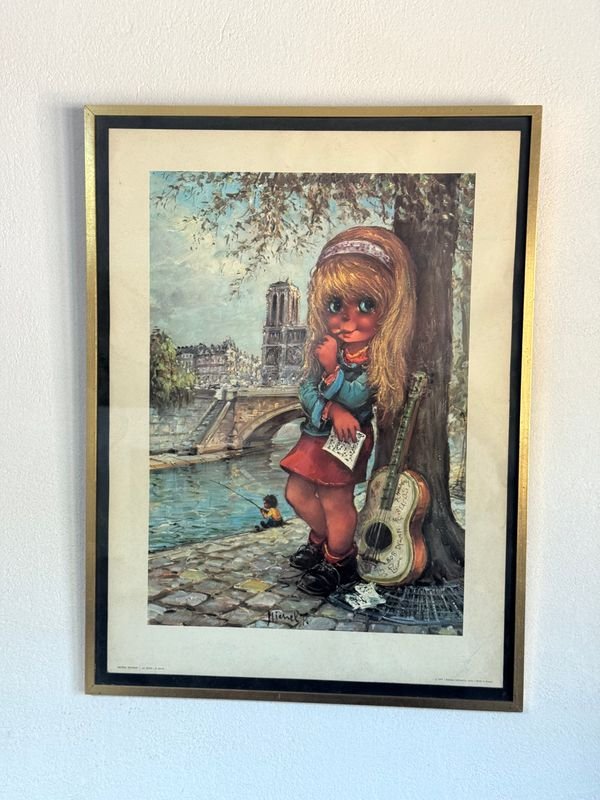 Par de cuadros infantiles vintage con temas parisinos - imagen 4