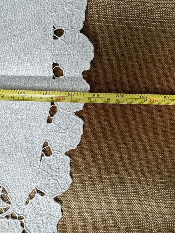 Mantel bordado y calado antiguo - imagen 7