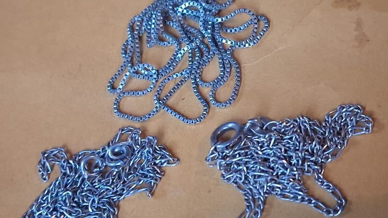Lotes de cadenas de plata en excelente condición - imagen 3