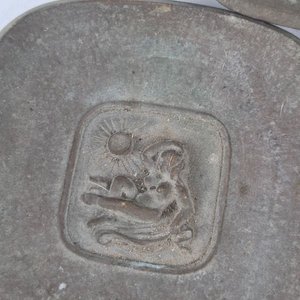 Set de 7 antiguos posavasos o ceniceros de bronce con signos del zodíaco - imagen 6