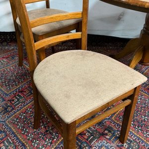 Comedor de madera estilo moderno con tapa redonda revirada - imagen 2