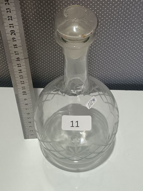 Botella antigua de cristal para decoración - imagen 3