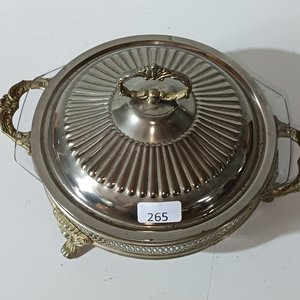 Fuente Marinex con Soporte y Tapa Bañada en Plata - imagen 3