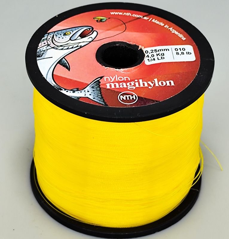 Carretel de Tanza NTH Maghylon Amarillo 0.25 mm - Resistencia 4 kg