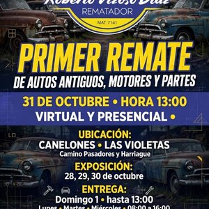 Lote siguiente: Gran Remate de Autos Antiguos, Motores y Partes