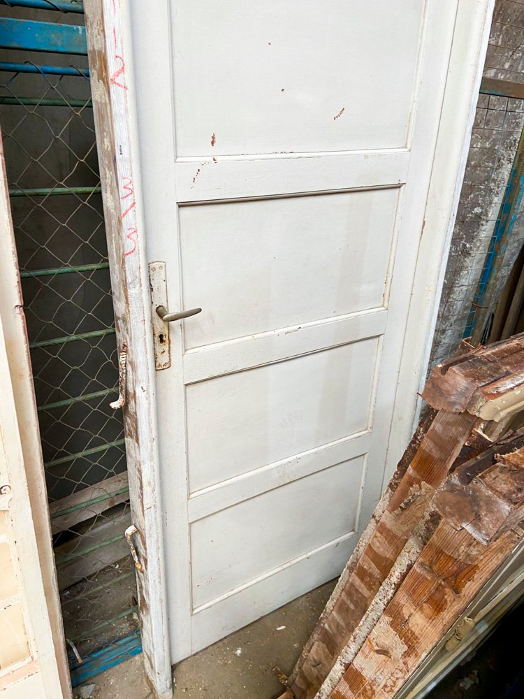 Puerta interior de madera y vidrio blanco - imagen 3