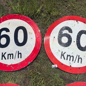 Lote de 5 Carteles Señalización Vial "60 Km/h" - imagen 2