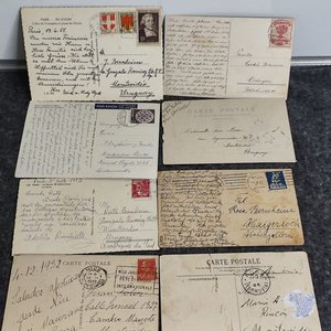 Lote de 18 Postales Antiguas de Diversas Partes del Mundo con Sellos - imagen 4