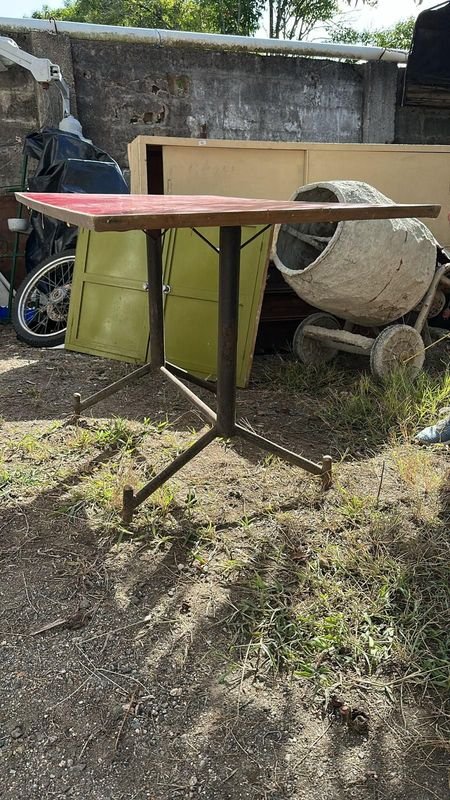 MESA DE MADERA ESTRUCTURA EN HIERRO - imagen 2