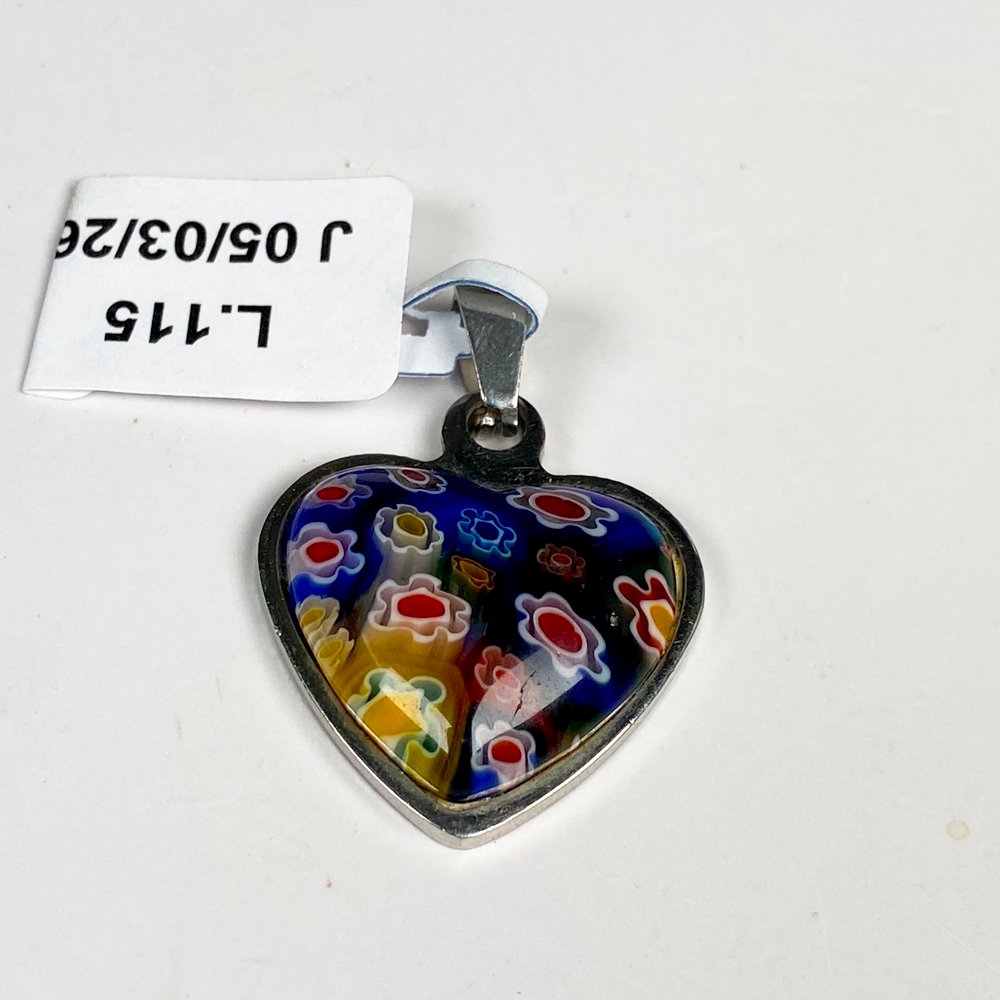 Pulsera y colgante de lapislázuli con diseño millefiore - imagen 5