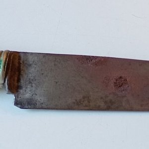 Cuchillo Antiguo Toledo con Mango de Hueso y Vaina de Cuero - imagen 6
