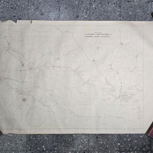 Mapa Antiguo Río de la Plata: Puerto de Montevideo a Puerto de Nueva Palmira - imagen 2