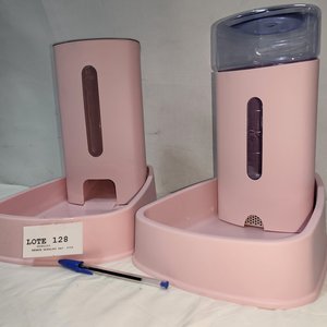Juego de Comedero y Bebedero Automático para Mascotas Rosado - imagen 4