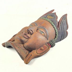Máscara de Rostro en Madera Tallada, 30 cm - imagen 3