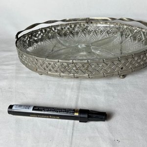 Copetinero Oval de Vidrio Prensa con Soporte Metálico - imagen 6