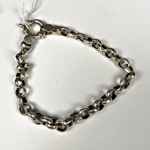 Pulsera Gruesa de Plata con Cierre Mosquetón - imagen 2