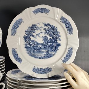 Conjunto de Porcelana Brasilera con Diseño Azul: 26 Piezas - imagen 4