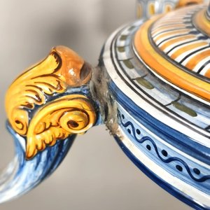 Araña de Porcelana Talavera Pintada a Mano con 4 Luces - imagen 4