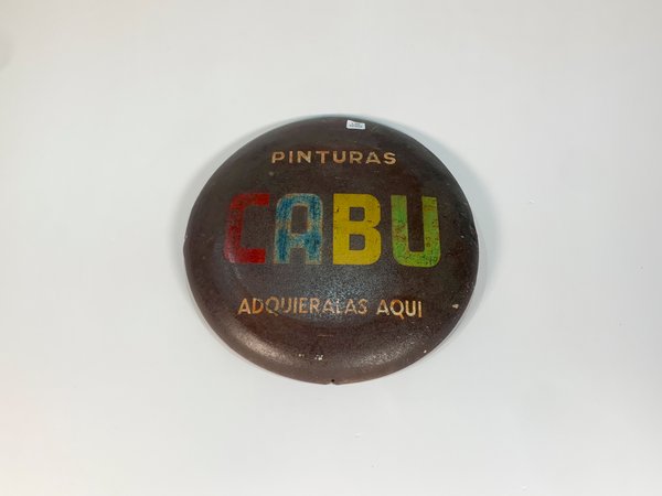 Cartel Circular de Chapa "Pinturas Cabú" - 40 cm Diámetro - imagen 1