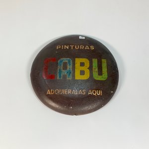 Lote siguiente: Cartel Circular de Chapa "Pinturas Cabú" - 40 cm Diámetro