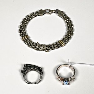 Conjunto de Joyería: Pulsera y Dos Anillos con Detalles - imagen 2