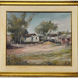 Oleo sobre Tela "Rancho" de Dante Cola - 50 x 60 cm - imagen 2