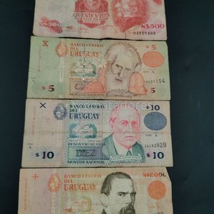 Billetes Uruguayos Varios Valores: 500, 5, 10 y 2000 Pesos - imagen 2