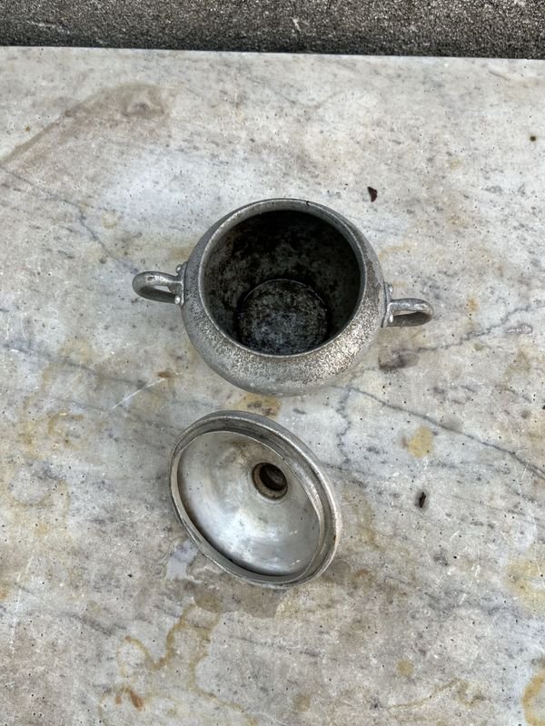 Azucarero de aluminio en excelente estado - imagen 3
