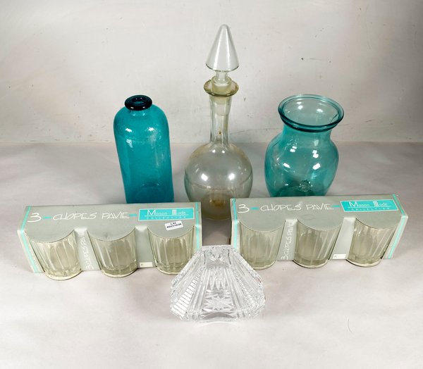 Lote de 10 piezas: Vasos, florero, frasco, jarra y botellón - imagen 1