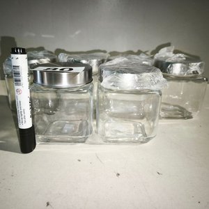 Set de 6 Frascos de Vidrio Cuadrados con Tapa Metálica - imagen 5