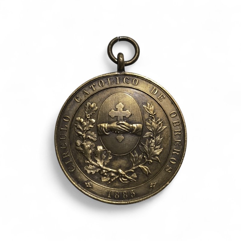 Medalla de Oro del Circulo Catolico de Obreros, Año 1885 - imagen 2
