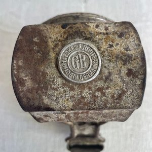Farol Alemán de Bicicleta Hackel Jupiter 1910 con Vidrio Original - imagen 2