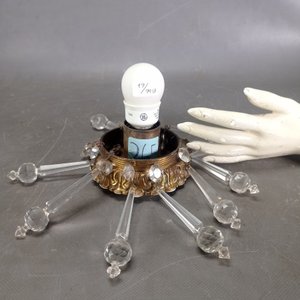Aplique de Techo Bronce con Caireles de Cristal - imagen 5