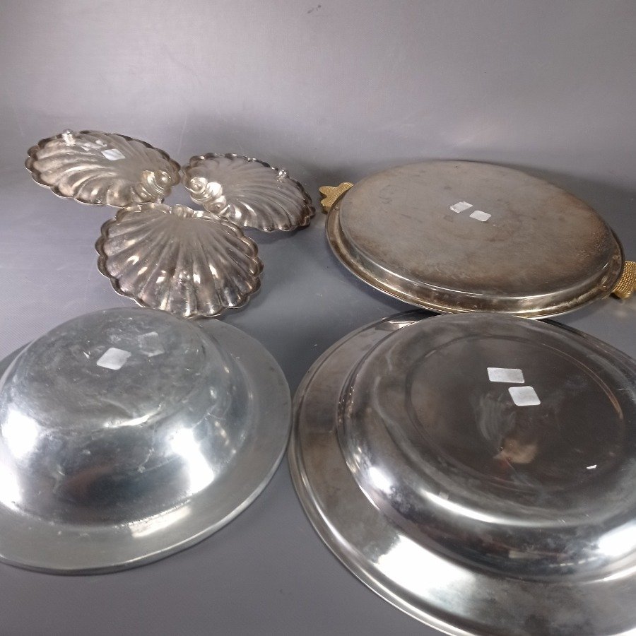 Cuatro piezas de plata y peltre en buen estado - imagen 6