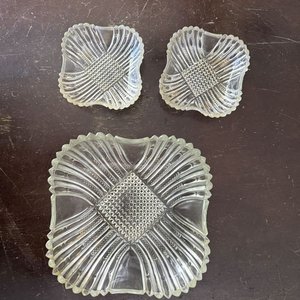 Juego de 3 Fuentes de Vidrio Prensado - imagen 8