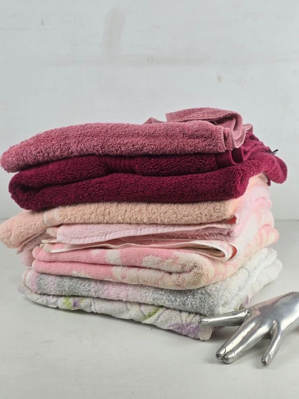 Lote de Toallas de Baño 100% Algodón Variedad de Tonos Rosados