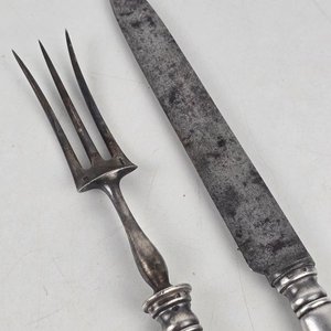 Juego de Cubiertos Christofle: Tenedor y Cuchillo de Plata - imagen 4