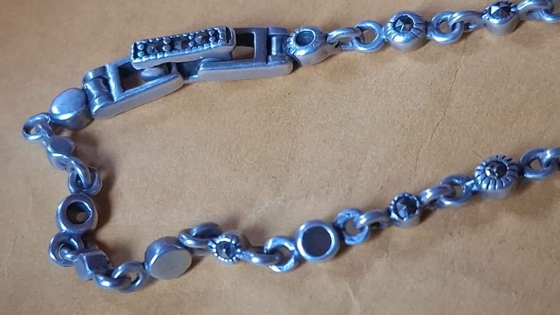 Linda Pulsera de plata con detalles en plata y azul - imagen 2