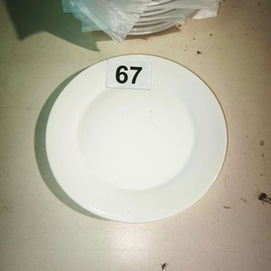 12 Platos Llanos de Loza Blanca, 23 cm - imagen 3