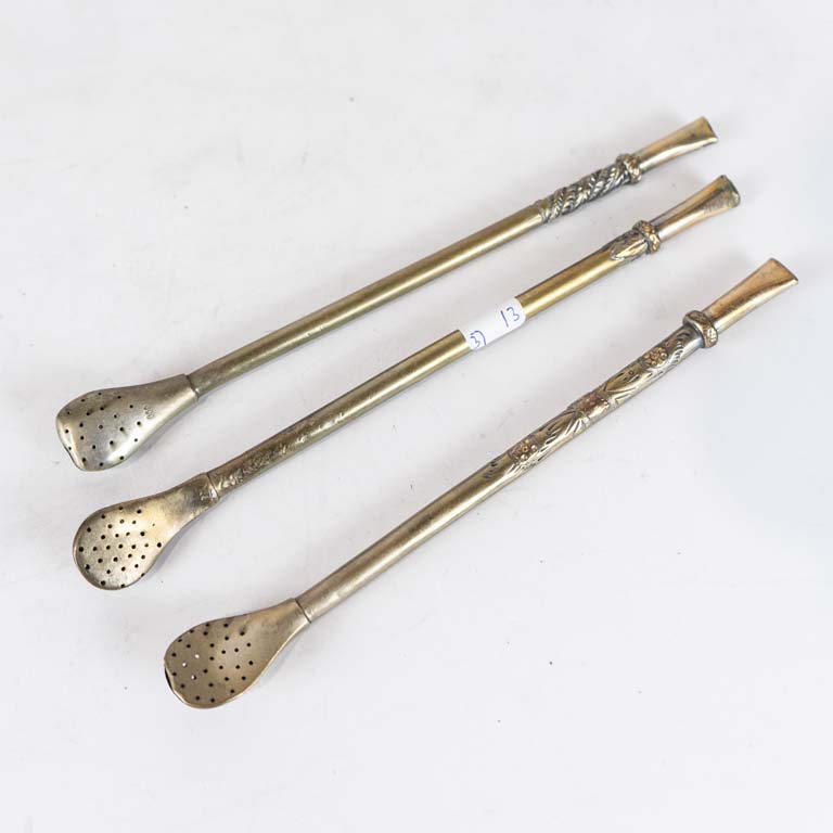 Lote anterior: 3 Bombillas platería criolla (2 con detalles en el coco) - Medidas: 21 y 20cm 