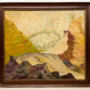 Pintura "Escena de Montaña" Óleo sobre Tela 65 x 75 cm - imagen 2