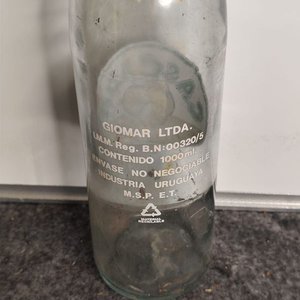 Botella Antigua "Cascada Pomelo" Vidrio Transparente 1000ml - imagen 2