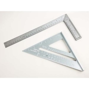 Lote anterior: Escuadra carpintero 25cm metalica y escuadra regla 7" metalica triangular