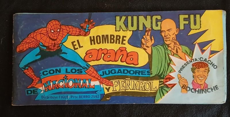 Álbum de Figuritas Vintage "El Hombre Araña y Kung Fu con Jugadores de Nacional y Peñarol" (1983)