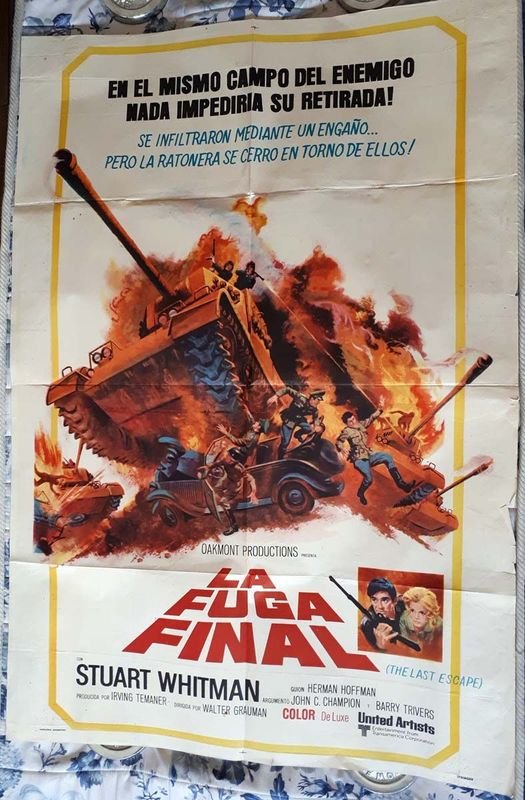 Poster Original "La Fuga Final" (The Last Escape) - Stuart Whitman (1970)